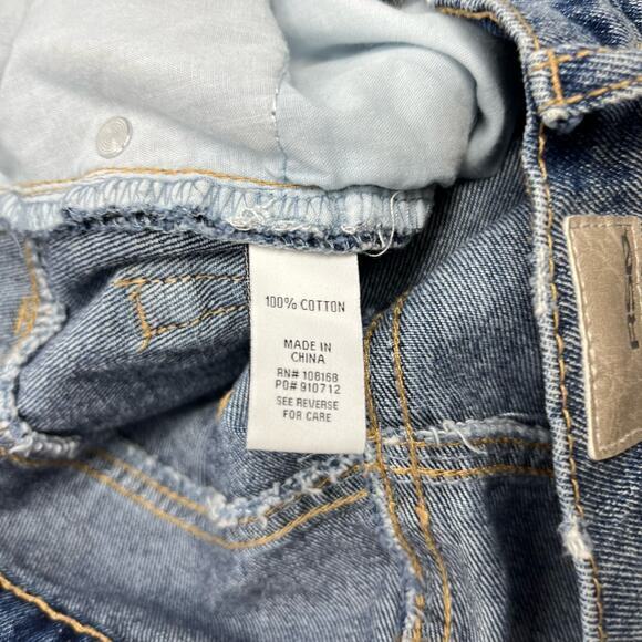 RSQ Jeans Womens 28 Distressed 90s High Waist Blue Denim Baggy Grunge Y2K Skater - Picture 6 of 8